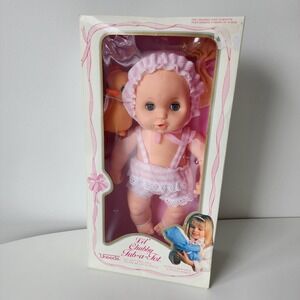 Vintage 1980s Uneeda Lil Chubby Tub-a-Tot Doll Girl Baby Pink New in Box Toy 12"